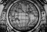 Horizontal The Western Hemisphere on the CMSD Building black and white Photos