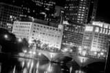 Horizontal The Broad Street Bridge over the Scioto River black and white Pictures