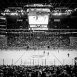 Square Center Ice in Nationwide Arena black and white Pictures