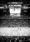 Vertical Center Ice in Nationwide Arena black and white Pictures