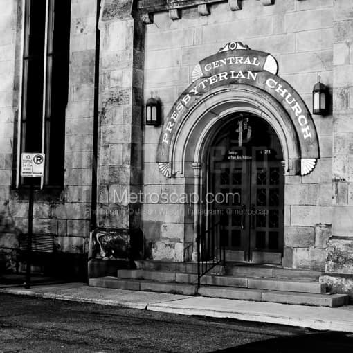 The Central Presbyterian Church on Third Street -- Columbus Black and White Photos