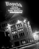 Vertical The Columbus Dispatch Building on South Third Street black and white Photos