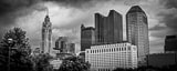 Panoramic Columbus Ohio Storm Clouds black and white Photos