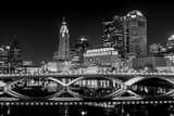 Horizontal The Columbus Skyline and Rich Street Bridge Framed Photos