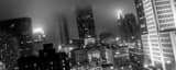 Panoramic The Columbus Skyline Blanketed in Fog Framed Photos