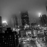 Square The Columbus Skyline Blanketed in Fog Framed Photos