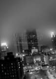 Vertical The Columbus Skyline Blanketed in Fog Framed Photos