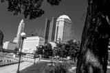 Horizontal The Columbus Skyline from Bicentennial Park Framed Photos