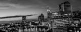 Panoramic The Columbus Skyline at Dusk from Waterford Tower black and white Photos