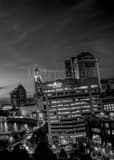 Vertical The Columbus Skyline at Dusk from Waterford Tower black and white Photos