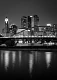 Vertical The Columbus Skyline and the NEW Main Street Bridge Framed Photos