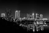 Horizontal The Columbus Skyline Reflecting in the Scioto River Photography