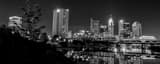Panoramic The Columbus Skyline Reflecting in the Scioto River Photography