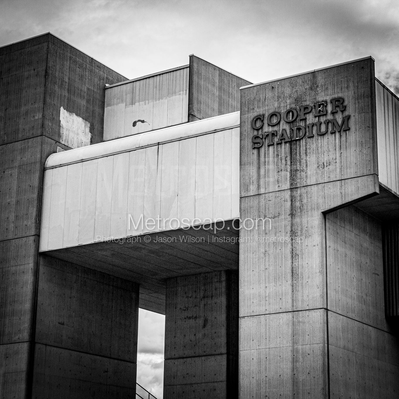 Cooper Stadium black and white Photography Cooper Stadium black and white Photography square crop