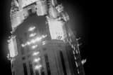 Horizontal A Cross Made of Office Lights in the Top of LeVeque Tower Framed Photos
