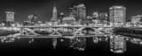 Panoramic Downtown Columbus at Night Framed Photos