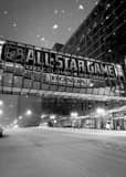 Vertical The Downtown Columbus Hilton Foot Bridge during the 2015 NHL All-Star Game Photography