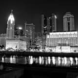 Square The Columbus Skyline from COSI and Genoa Park Framed Photos