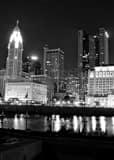 Vertical The Columbus Skyline from COSI and Genoa Park Framed Photos