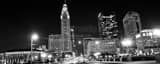 Panoramic The National Road Cuts Through Downtown Columbus black and white Photos