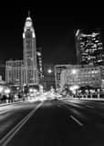 Vertical The National Road Cuts Through Downtown Columbus black and white Photos