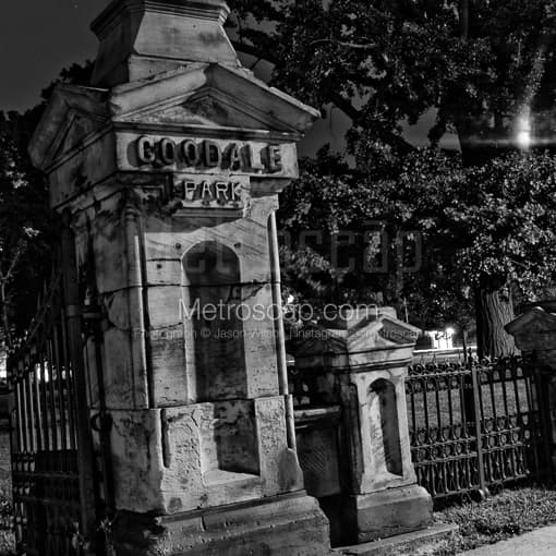 The Goodale Park Entrance Gate -- Columbus Black and White Photos