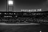 Horizontal Huntington Park from the Left Field Bleachers black and white Pictures