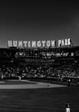 Vertical Huntington Park from the Left Field Bleachers black and white Pictures