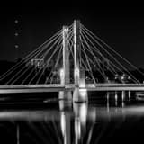 Square The Lane Avenue Bridge over the Olentangy River Framed Photos