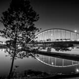 Square The Main Street Bridge black and white Photos