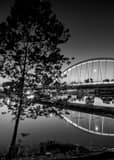 Vertical The Main Street Bridge black and white Photos