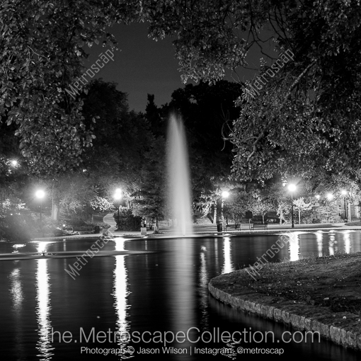Mirror Lake on The Ohio State University Campus -- Columbus Black and White Photos