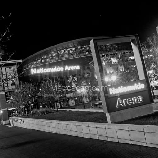 Nationwide Arena -- Columbus Black and White Photos