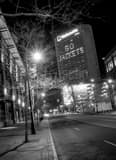 Vertical The Nationwide Building with GO JACKETS in Lights Framed Photos