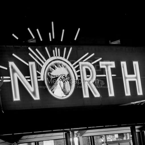 The North Market Sign -- Columbus Black and White Photos