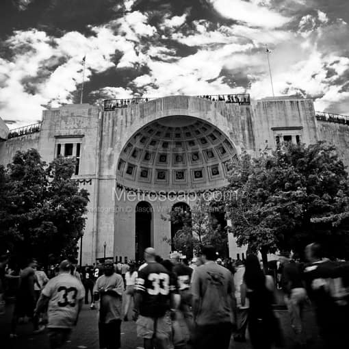 Ohio Stadium on Game Day -- Columbus Black and White Photos