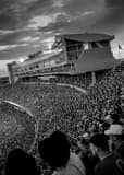 Vertical The New Press Box at Ohio Stadium black and white Pictures
