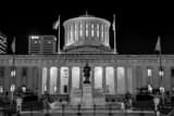 Horizontal The Ohio Statehouse and McKinley Memorial at Night black and white Photos