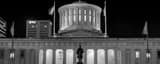 Panoramic The Ohio Statehouse and McKinley Memorial at Night black and white Photos