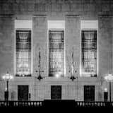 Square The Ohio Supreme Court Building at Night Framed Photos
