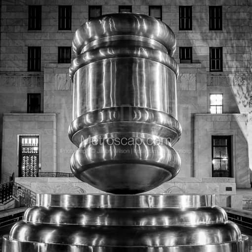 The Ohio Supreme Court Giant Gavel -- Columbus Black and White Photos