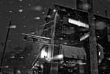 Horizontal The Olde Mohawk in a Snowstorm Framed Photos