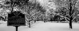 Panoramic The Schiller Park Ohio Historical Marker in the Snow Framed Photos