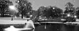 Panoramic Schiller Park Pond Blanked by Falling Snow Framed Photos