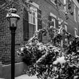 Square A Snowy German Village Home Framed Photos