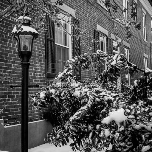 A Snowy German Village Home -- Columbus Black and White Photos
