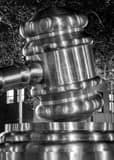 Vertical The Stainless Steel Gavel at the Ohio Supreme Court Building Framed Photos