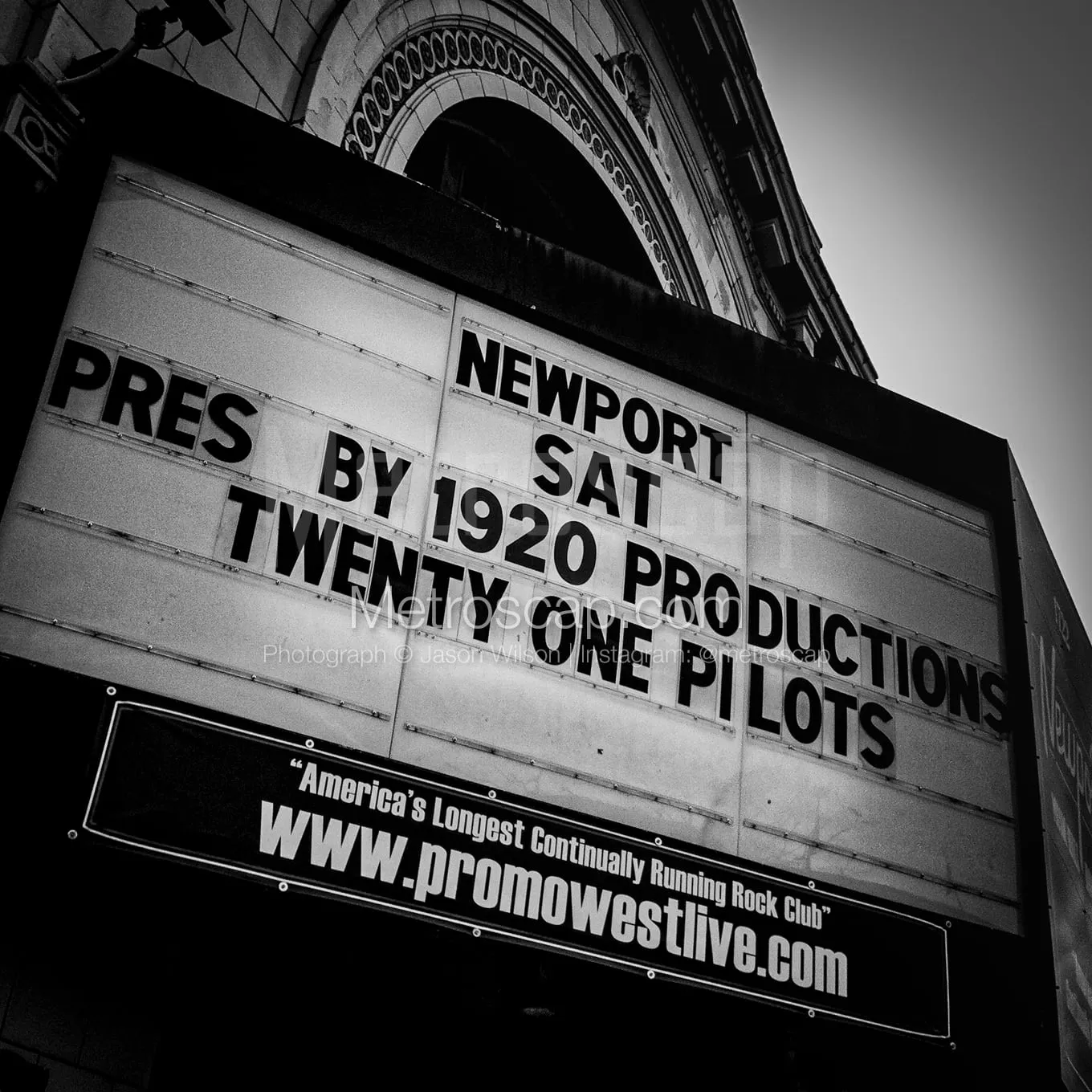 Twenty One Pilots Newport Music Hall 2011 Black and White