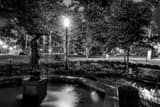 Horizontal The Umbrella Girl Fountain in Schiller Park black and white Photos