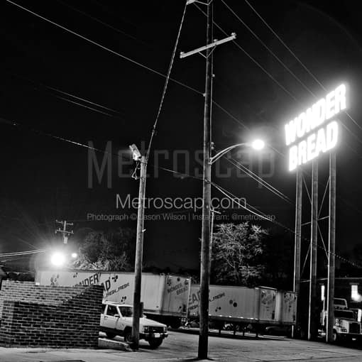 The Wonder Bread Sign -- Columbus Black and White Photos